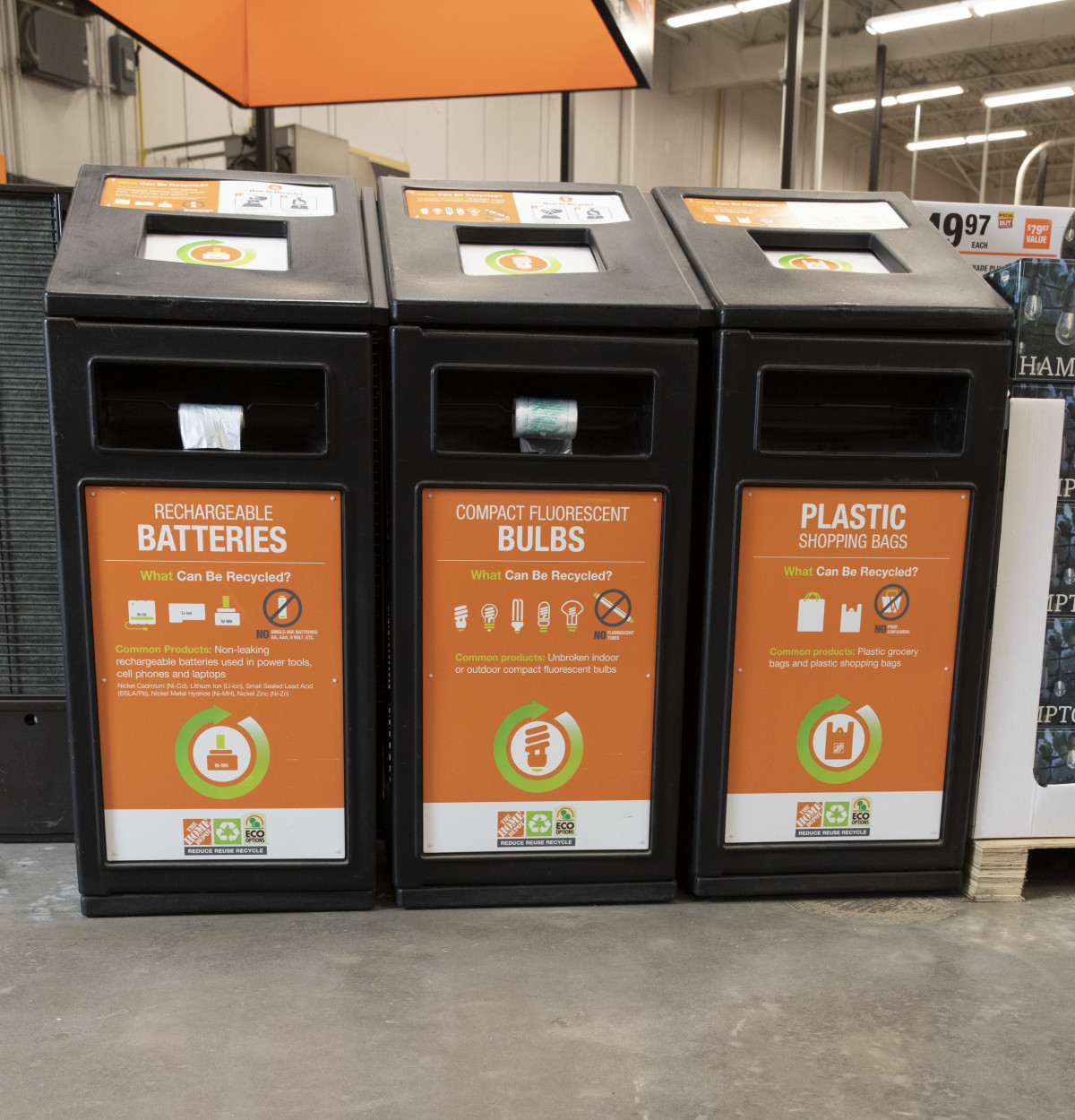 recycling batteries at home depot